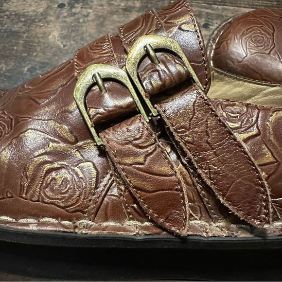 Alegria Alli Choco and Gold Rose Loafers - Picture 7 of 9